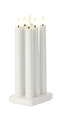 LED-kronelys genopladelig hvid 6-pk.